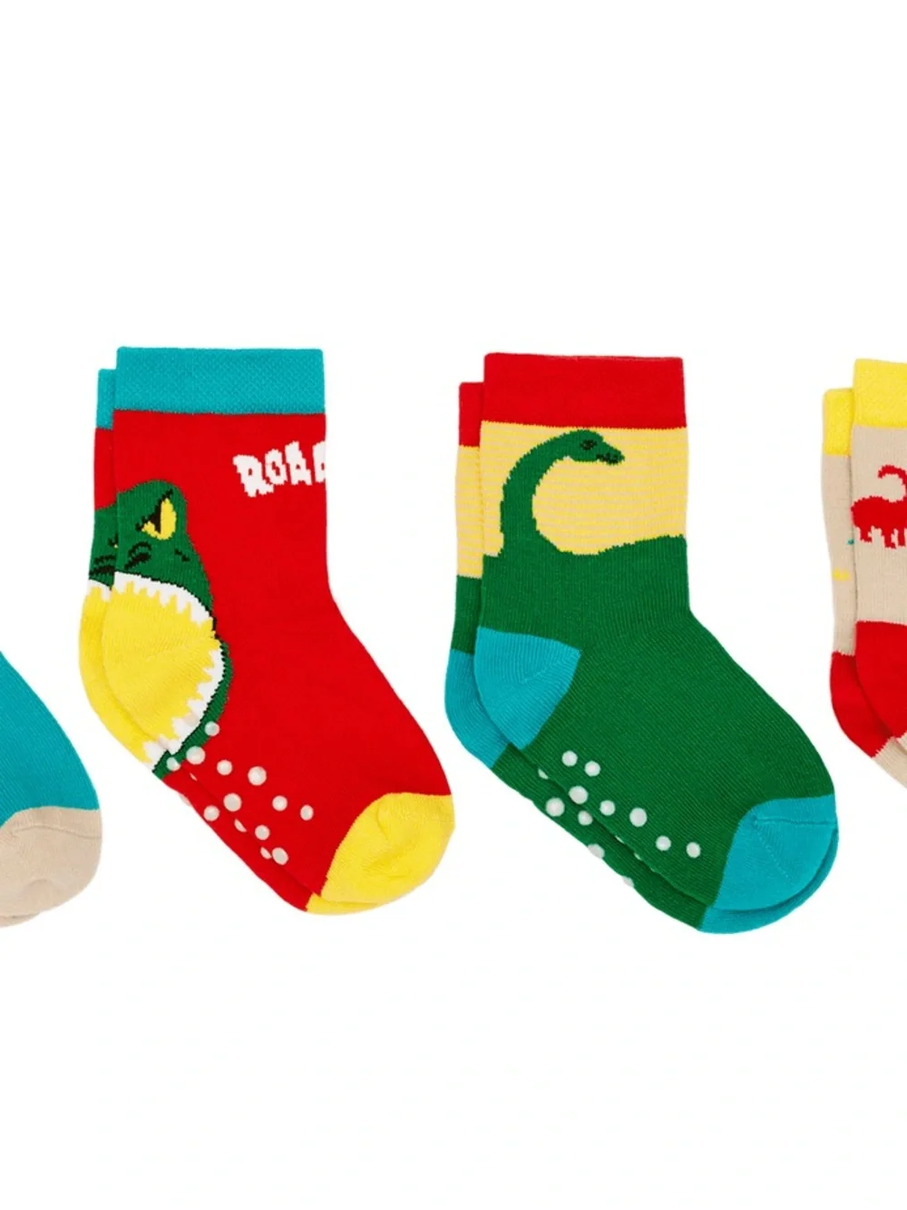 New (washed but never worn) Playful Dino Crew Socks for Kids - 4packs